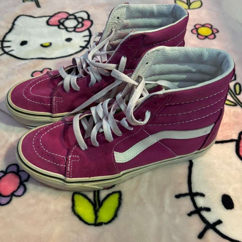Magenta High Top Vans